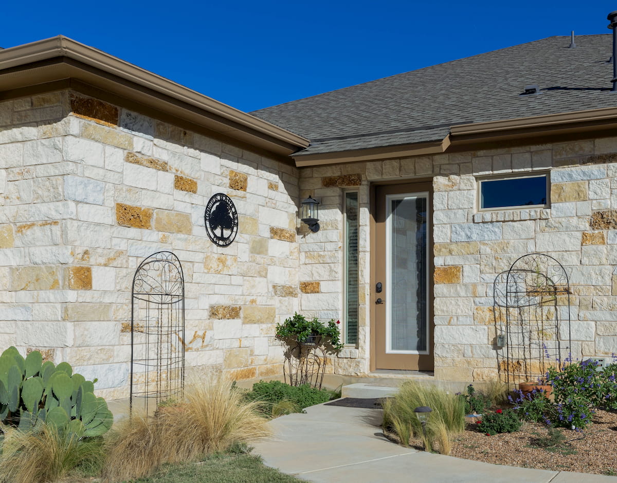 The private guest entrance at Porter Haus, separate from the main house